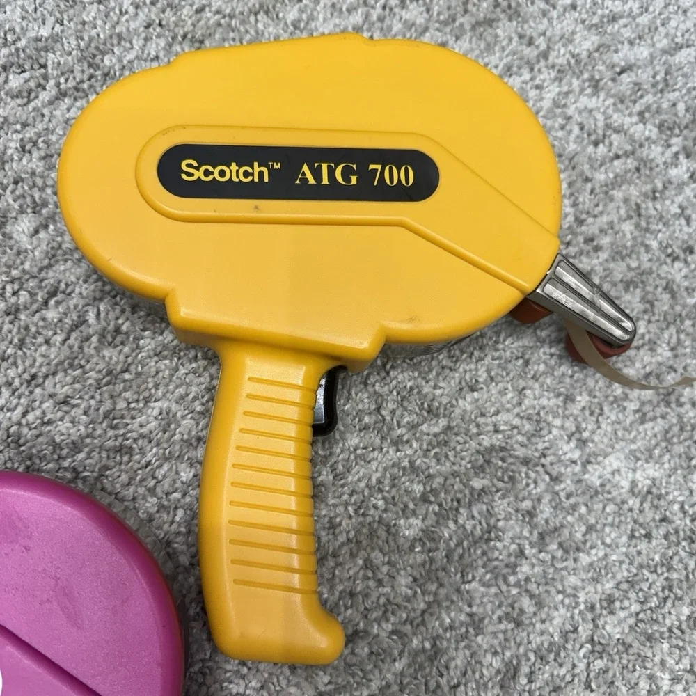 Scotch Advanced Tape Glider and ATG 700 lot x2 pink yellow double side tape tool